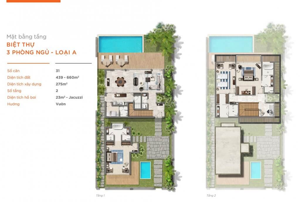 Hyatt Regency Hồ Tràm Residences 3 phòng ngủ