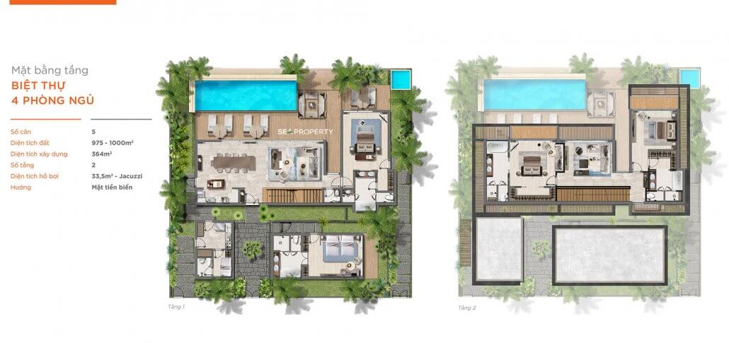 Hyatt Regency Hồ Tràm Residences 4 phòng ngủ